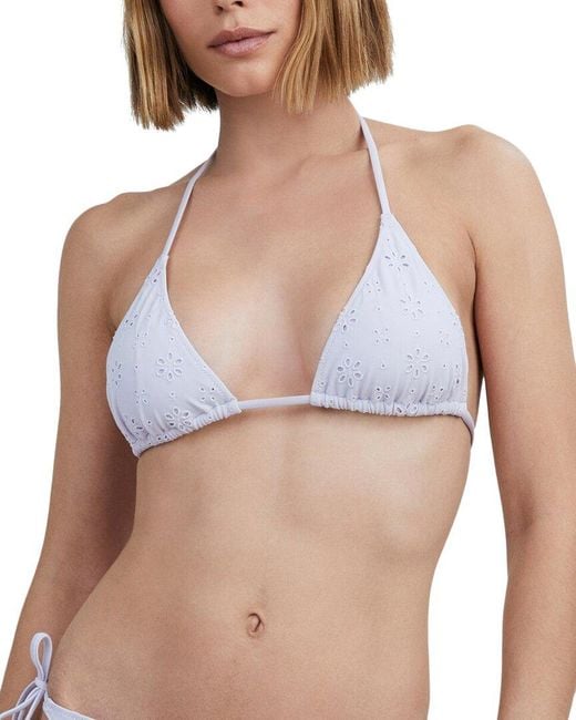 Solid & Striped White The Iris Bikini Top