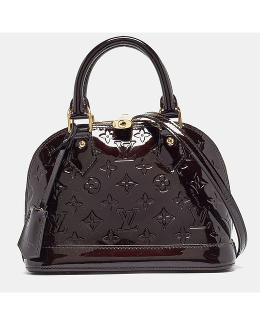 Louis Vuitton Black Amarante Monogram Vernis Alma Bb Bag