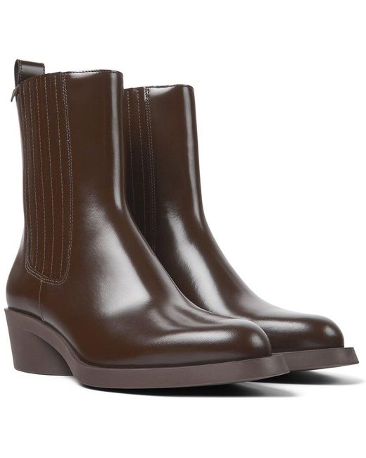 Camper Brown Bonnie Leather Chelsea Bootie