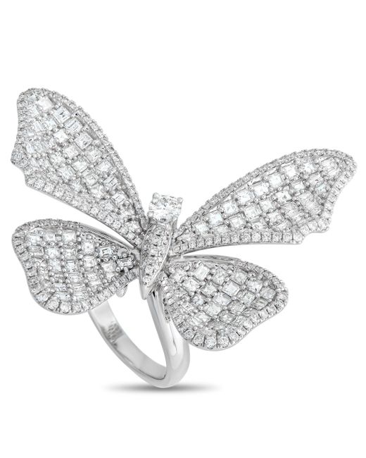 Non-Branded Metallic Lb Exclusive 18k Gold 5.19ct Diamond Butterfly Statement Ring Mf25-021424