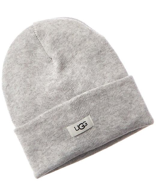 Ugg Gray Knit Cuff Wool-blend Hat