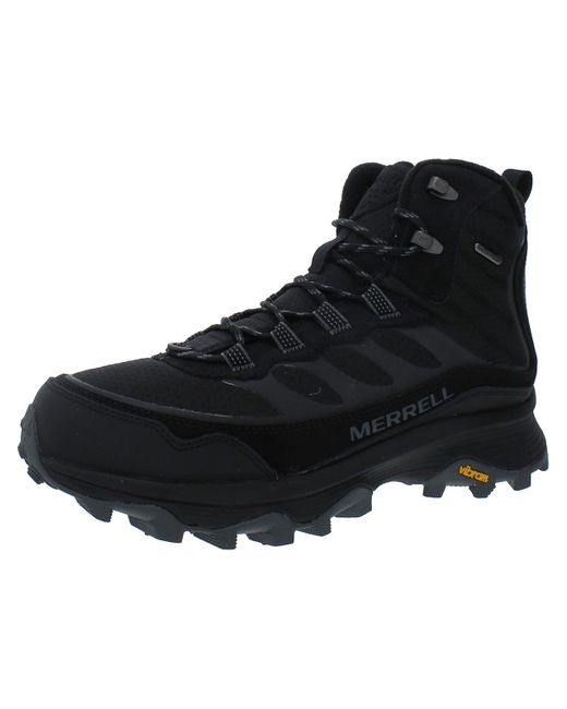 Merrell Black Moab Speed Suede Lace Up Hiking Boots for men