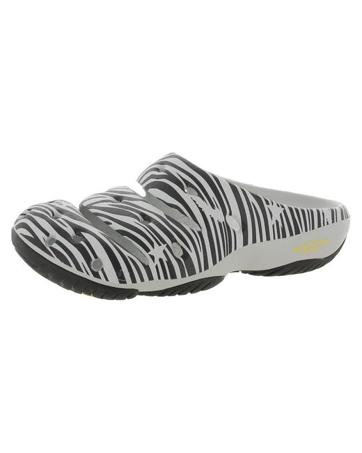Keen Gray Yogui Arts Perforated Slip-on Slide Sandals for men