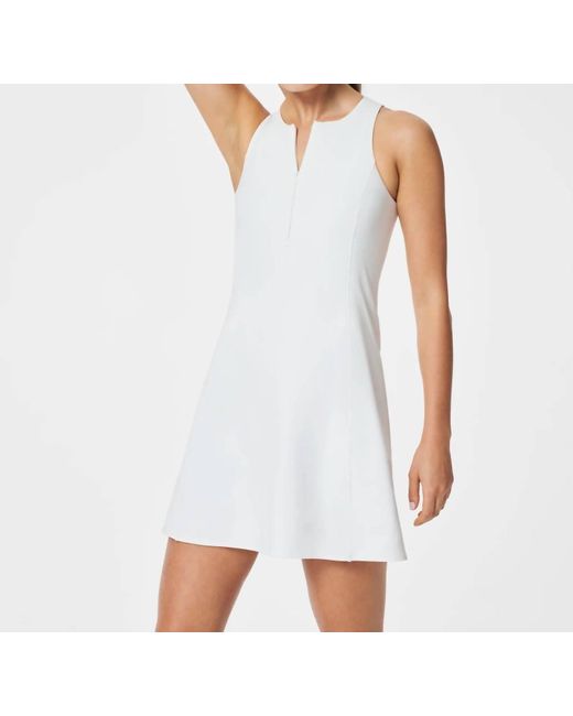 Spanx White The Get Moving Zip Front Easy Access Dress