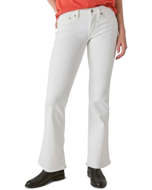 Lucky Brand White Sweet Mid-rise Stretch Flare Jeans