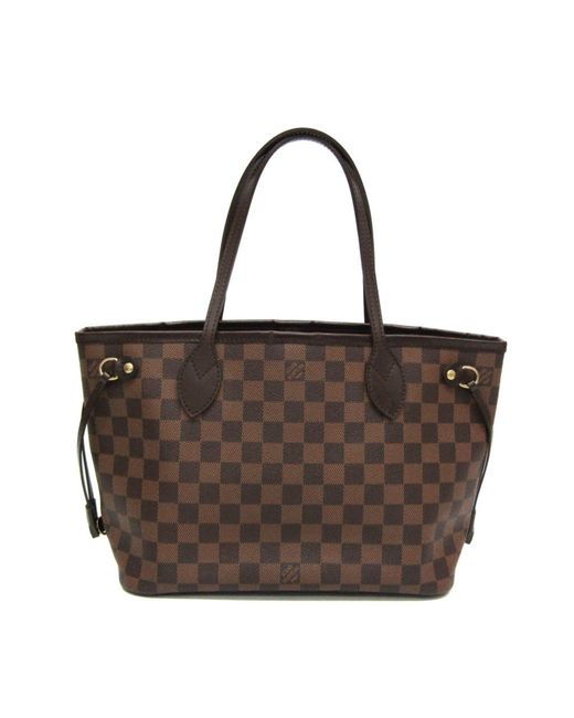 Louis Vuitton Brown Neverfull Pm Canvas Tote Bag (pre-owned)