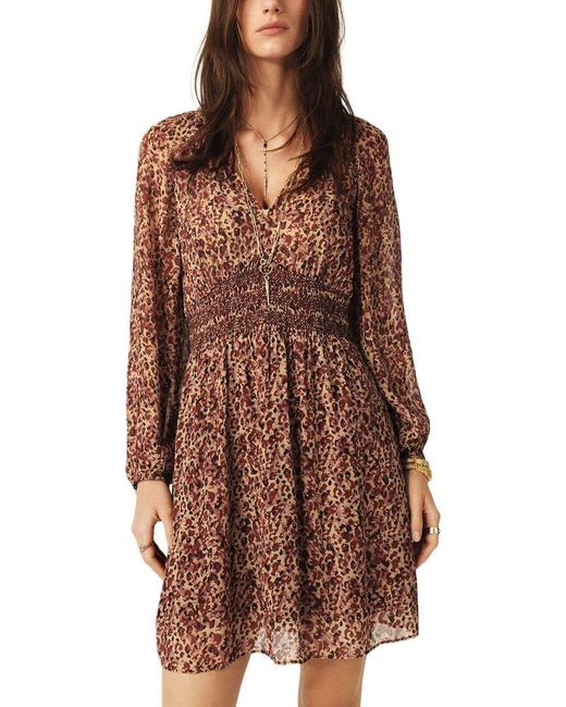 Ba&sh Brown Camelia Dress