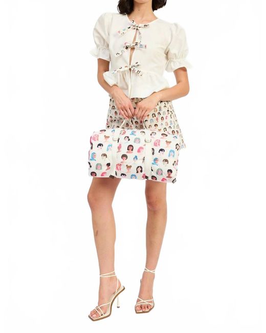En Saison White Catherine Top