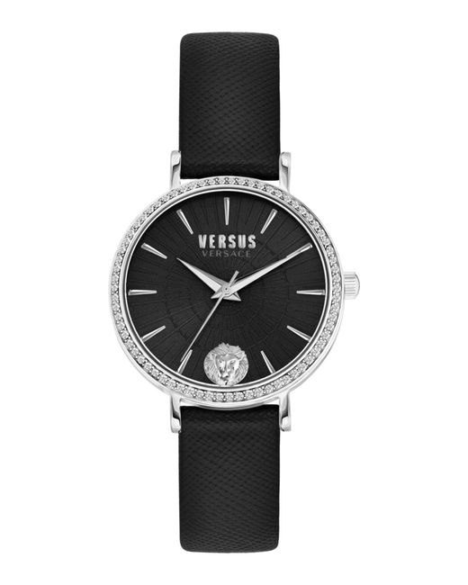 Versus  Black Mar Vista Crystal Strap Watch