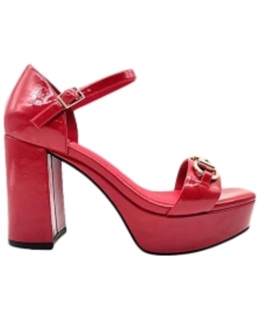 Jeffrey Campbell Clever-b Platform In Red Patent Gold