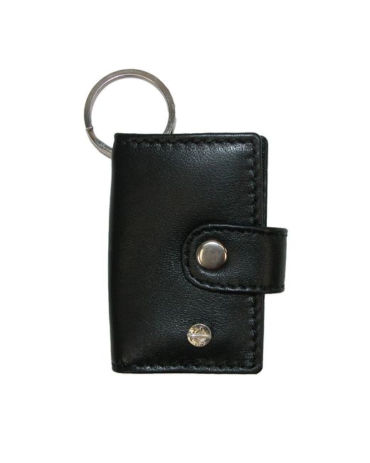CTM Black Leather Scan Card Key Chain Wallet