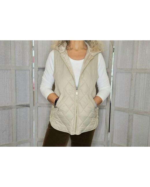 Charlie b Gray Quilted Vest With Hood