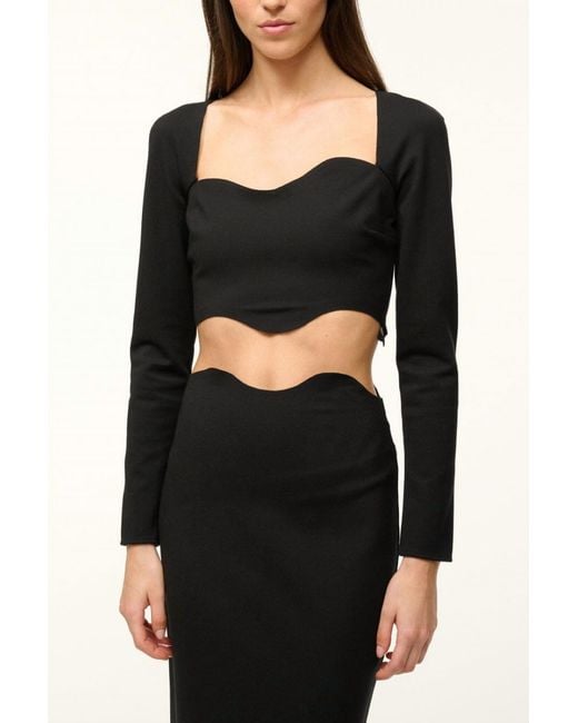 Staud Black Corde Top