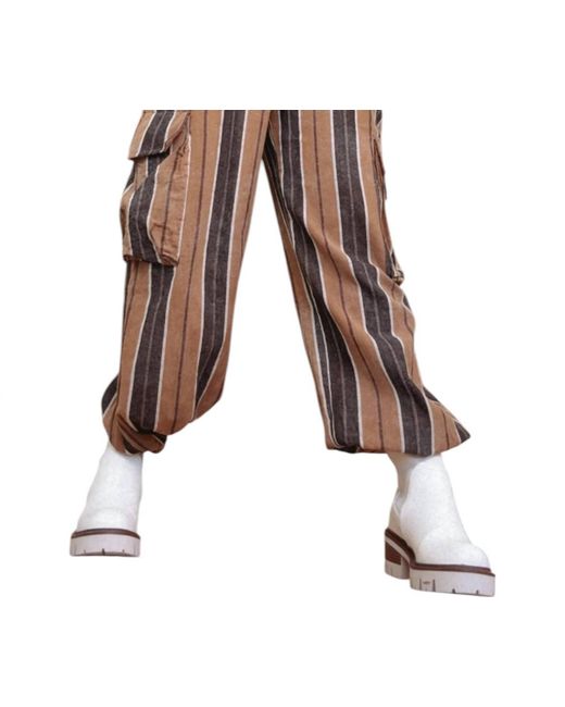 Pol Black Walk The Line Striped Jogger