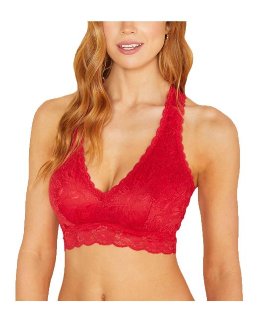 Cosabella Never Say Never Curvy Racie Racerback Bralette In Mystic Red