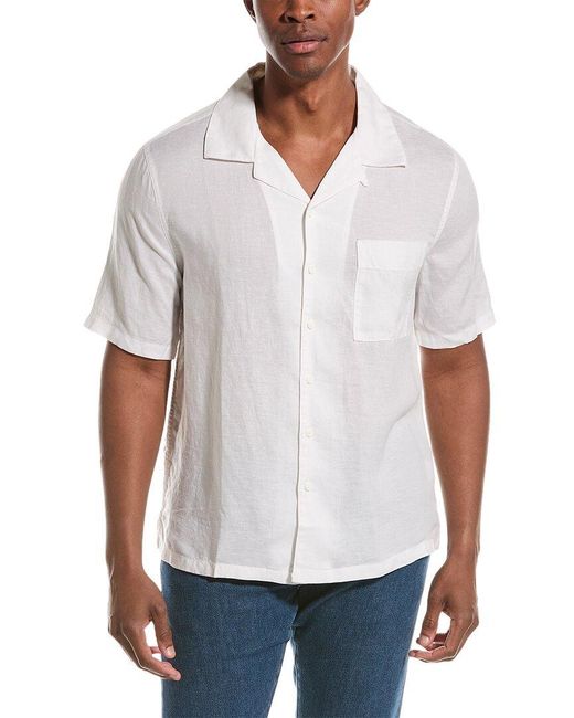 Onia White Jack Air Linen-blend Shirt for men