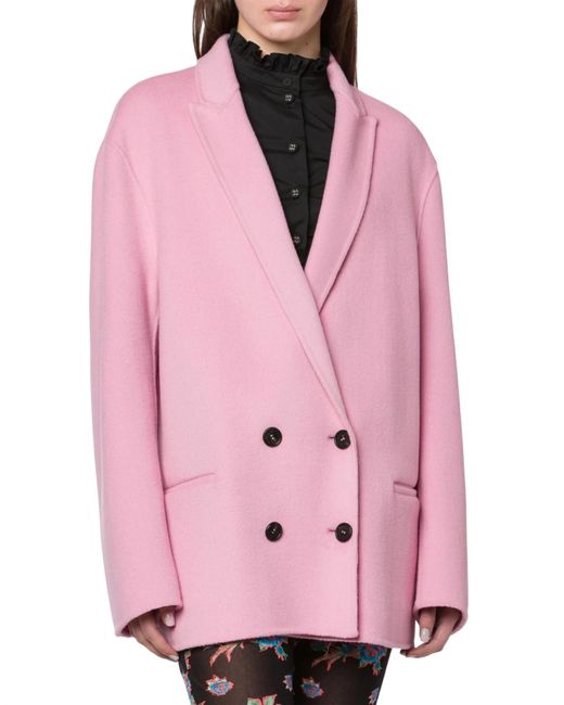 Philosophy Di Lorenzo Serafini Pink Oversized Double Breasted Jacket
