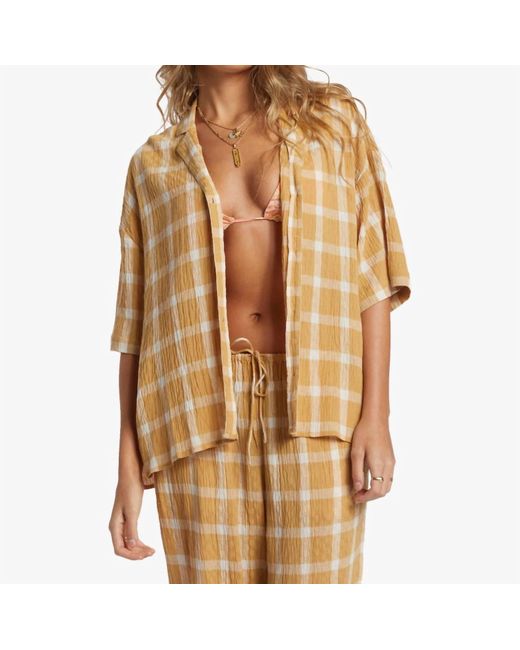 Billabong Brown Beach Side Button Down