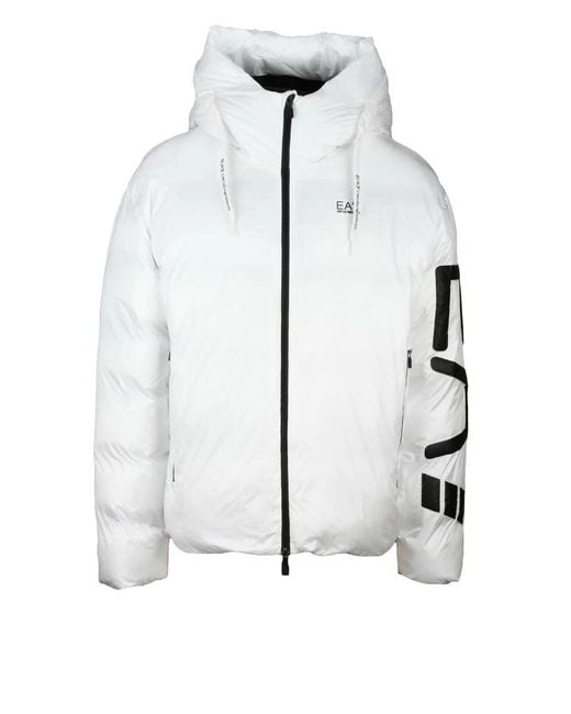 EA7 Gray Padded Down Jacket for men