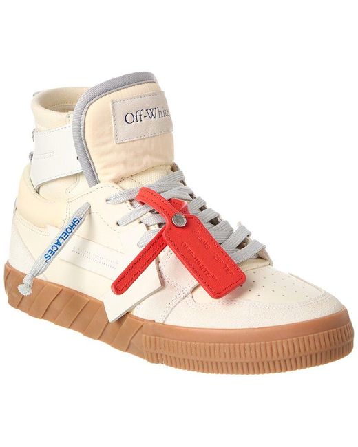 Off-White c/o Virgil Abloh Pink Off-whitetm Floating Arrow Leather & Suede High Top Sneaker for men