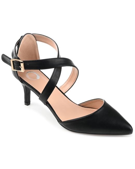 Journee Collection Black Riva Pump