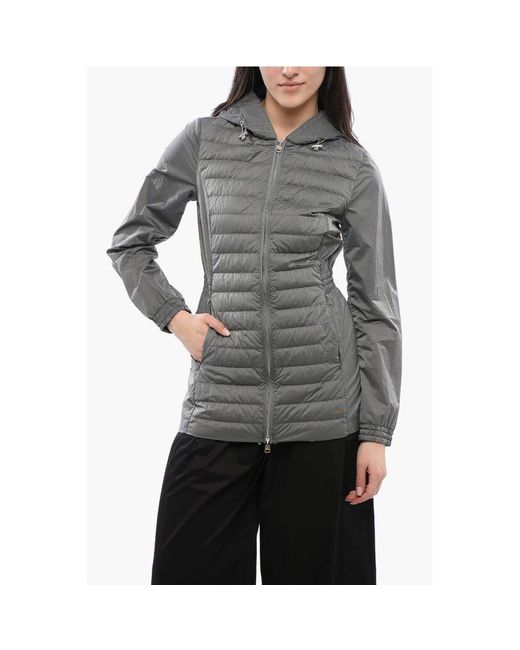 Woolrich Gray Quilted Violet Windbreaker