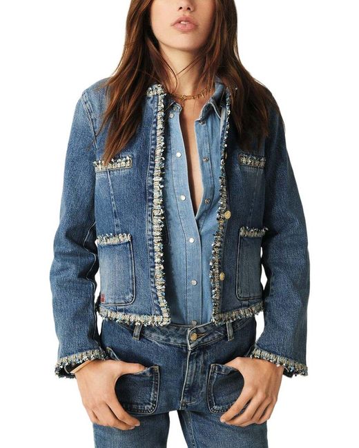 Ba&sh Blue Biouna Jacket