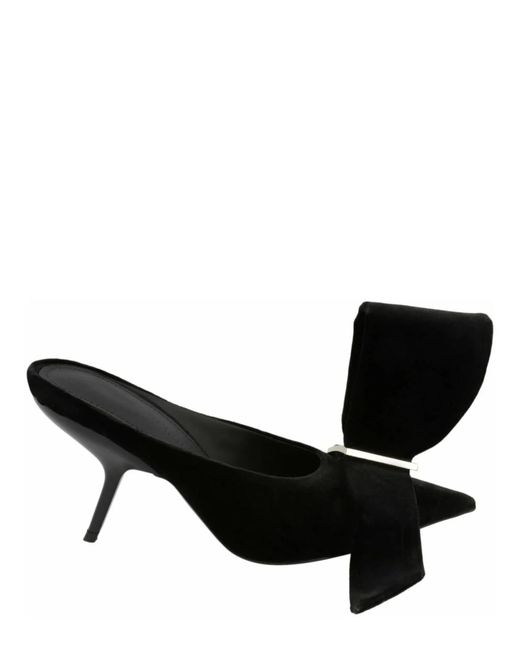 Ferragamo Black Emii 85 Mules