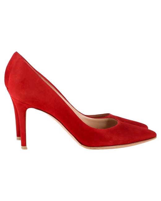 Gianvito Rossi Red Pointed Pumps