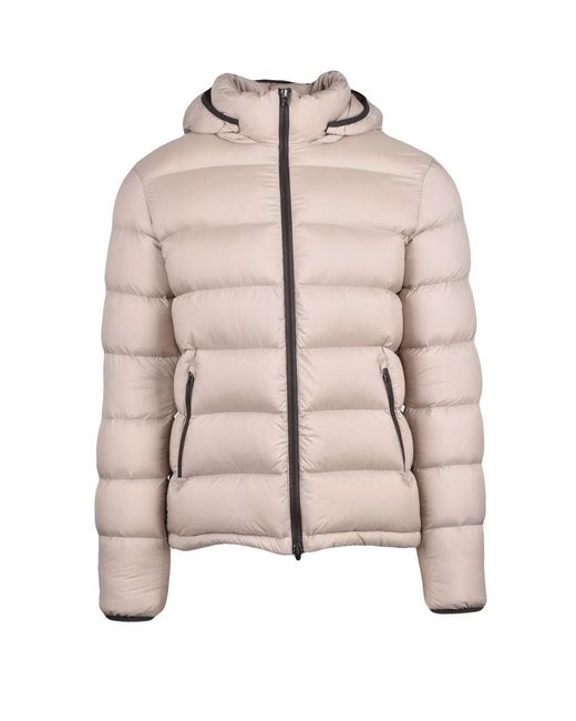 Herno Natural Removable Hood Polyamide Down Jacket for men