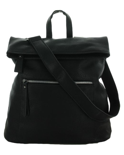 Urban Expressions Black Lennon Faux Leather Convertible Backpack