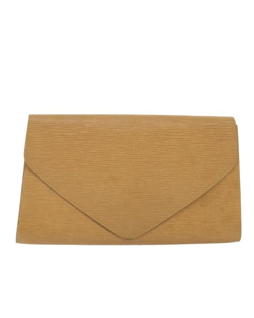 Louis Vuitton Natural Leather Clutch Bag (pre-owned)