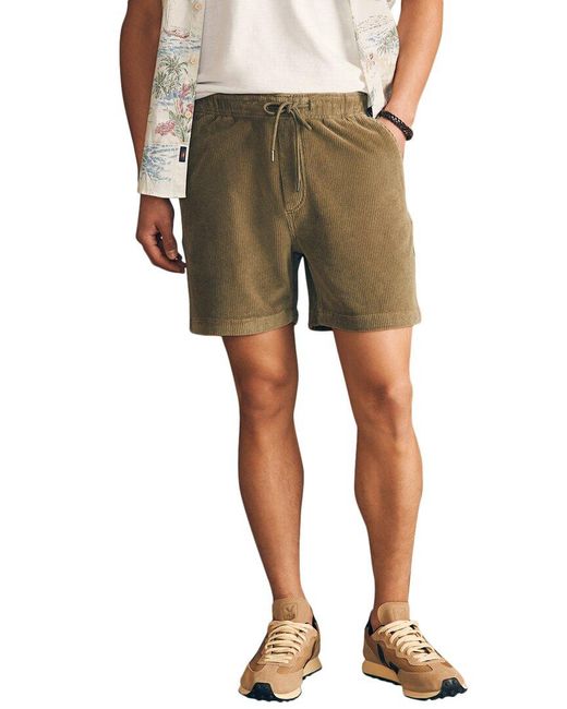 Faherty Brand Green Drawstring Cord Short for men