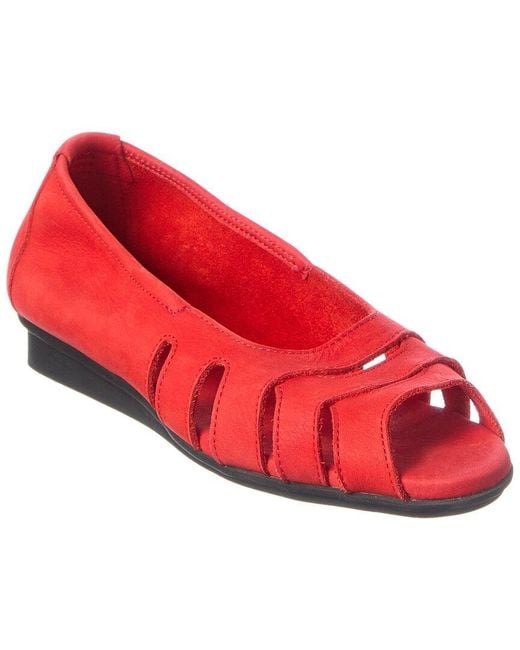 Arche Red Ninova Leather Flat