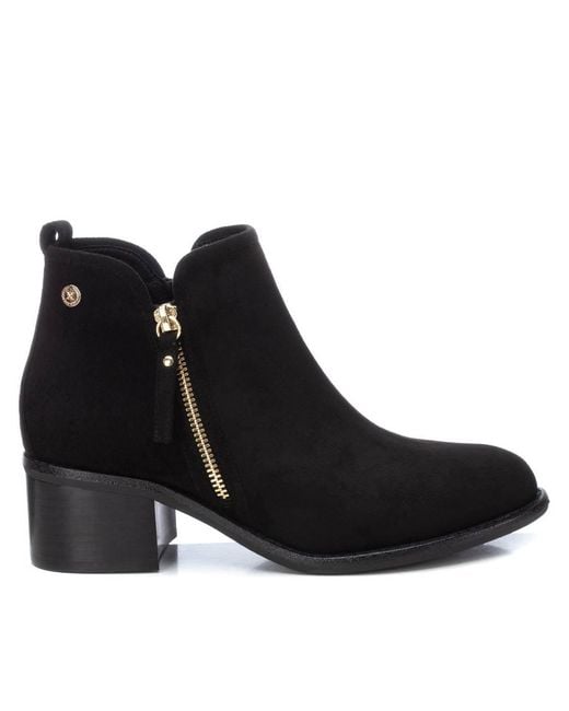 Xti Black Cowboy Booties
