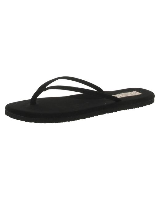 Flojos Black Slip-on Flip-flop Thong Sandals
