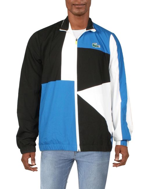 Lacoste Blue Sport Colorblock Soft Shell Jacket for men