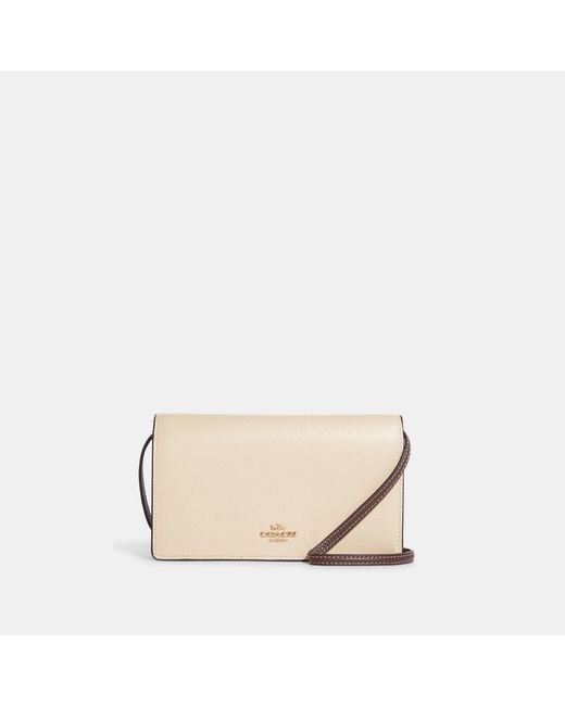 Coach Outlet Leather Anna Foldover Clutch Crossbody In Colorblock Lyst