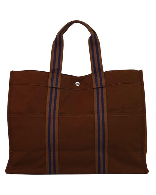 Hermès Brown Fourre Tout Canvas Tote Bag (pre-owned)