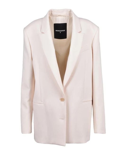 Patrizia Pepe Pink Long Lined Jacket