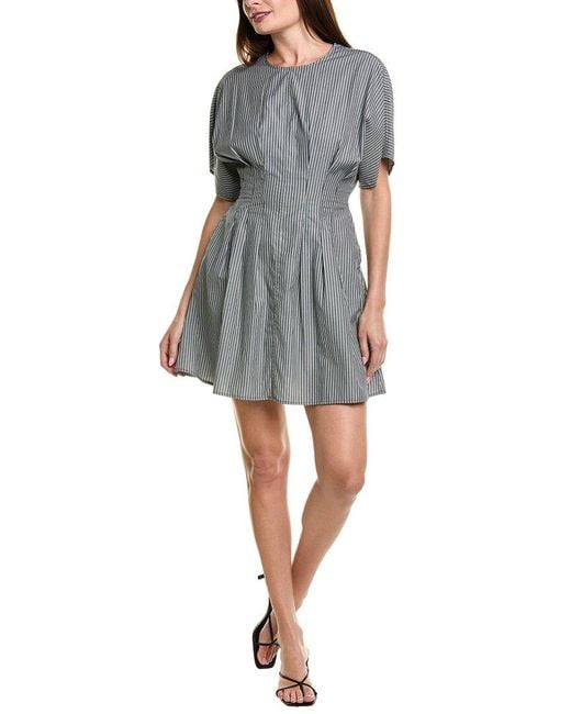 Rag & Bone Gray Maddie Stripe Poplin Mini Dress