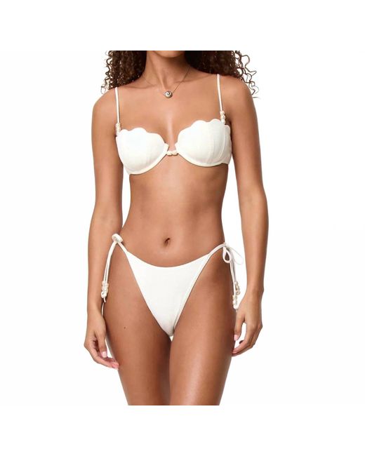 LSPACE Brown Sunrise Shell Bikini Underwire Top