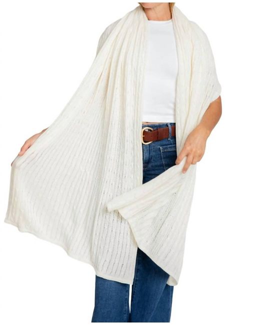 BURGESS SWEATERS White Cable Wrap