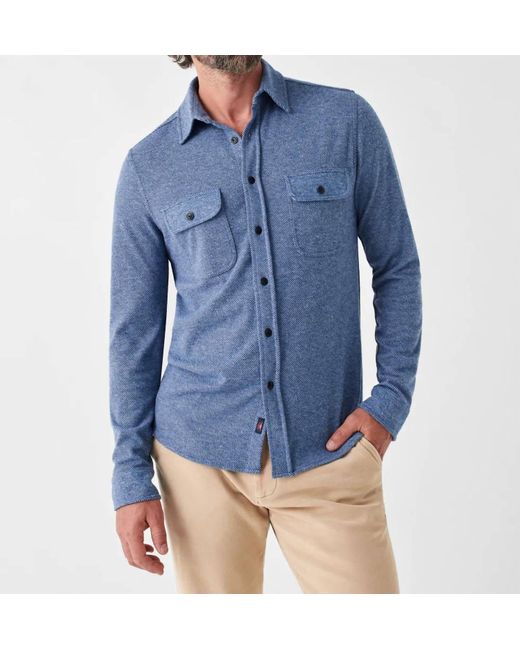 Faherty Brand Blue Legend Sweater Shirt for men