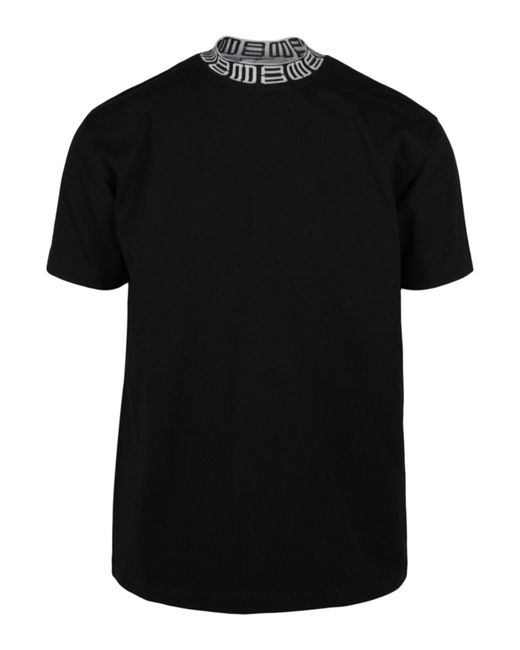 Ambush Black Monogram Rib Collar T-shirt for men