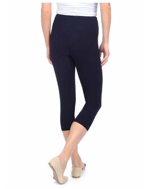 Lyssé Blue Basic Cotton Capri
