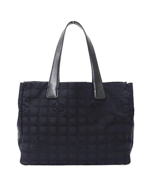 Chanel Black Travel Line Synthetic Tote Bag (pre-owned)