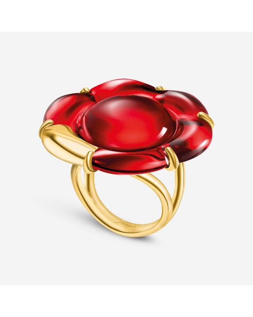 Baccarat Red 18k Plated On Sterling Silver