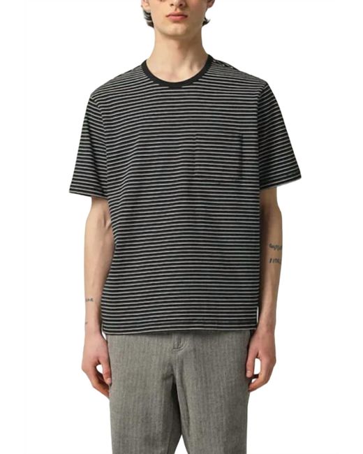 Corridor NYC Black Striped T-shirt for men