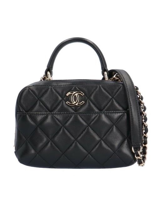 Chanel Black Coco Handle Leather Shopper Bag (pre-owned)